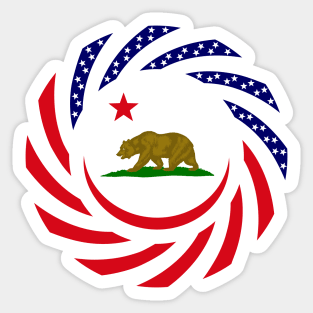 Californian Murican Patriot Flag Series Sticker